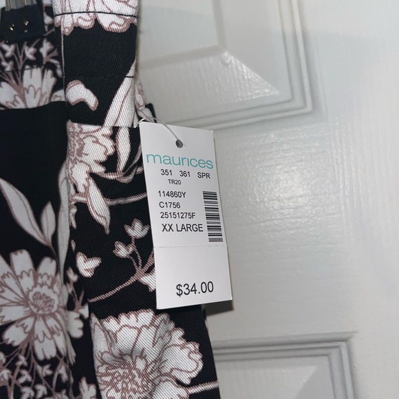 Maurice’s Floral Gaucho Flyaway Pants Sz XXL - Picture 10 of 12